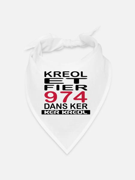 fier et kreol hom 02 ti - Bandana - blanc