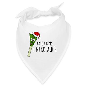Halo I bims 1 Nikolauch - Bandana - Weiß - Vorne