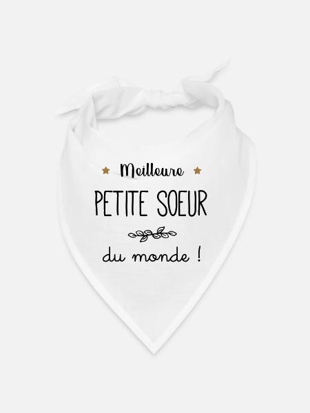 Meilleure petite seur du monde vecteur - Bandana - blanc