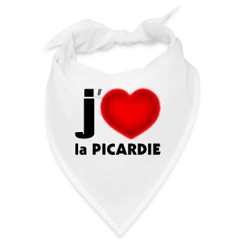 Ich liebe Picardie - Bandana - Weiß - Vorne