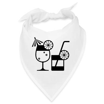 Cocktail - Bandana - Weiß - Vorne