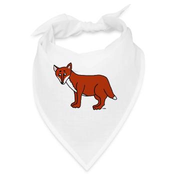 Natur Wild Wald Rotwild Fuchs - Bandana - Weiß - Vorne