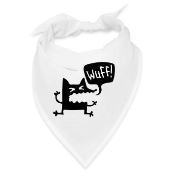 wuff - Hund - Bandana - Weiß - Vorne