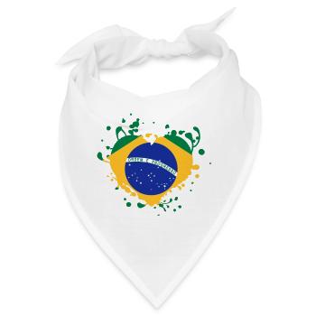 brasilien Flagge Herz-Spiele - Bandana - Weiß - Vorne