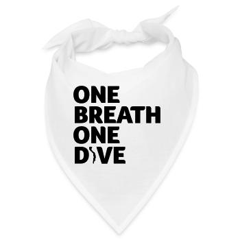 One Breath One Dive IV Apnoetaucher Freediving - Bandana - Weiß - Vorne