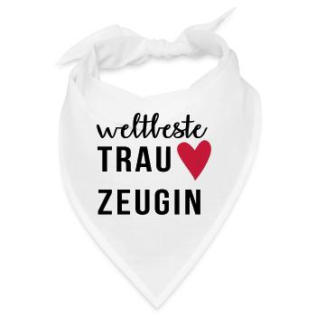 Weltbeste Trauzeugin - Bandana - Weiß - Vorne