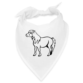 Pony Pferdchen - Bandana - Weiß - Vorne
