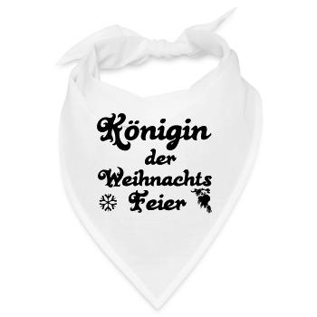 Weihnachtsfeier Weihnachten Königin Geschenk - Bandana - Weiß - Vorne