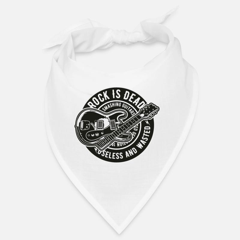 Rock Is Dead - Bandana - Weiß