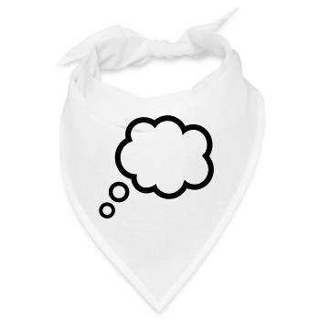 Sprechblase - Bandana - Weiß - Vorne