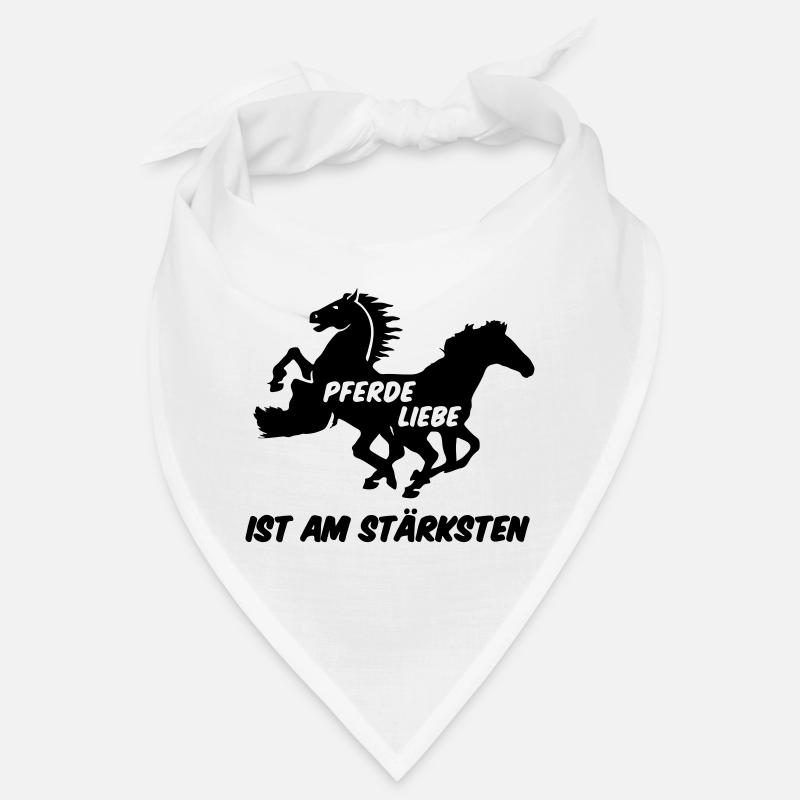 Pferd Pferde Reiter Reiten Liebe Geschenk Spruch - Bandana - Weiß