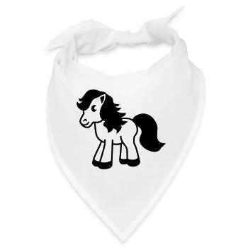 süßes Pony cute pony - Bandana - Weiß - Vorne