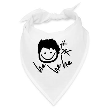 er, er he_smile_boy - Bandana - Weiß - Vorne