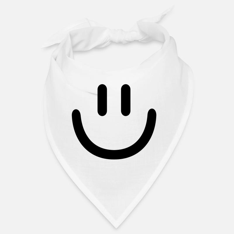 Smiley - Bandana - Weiß