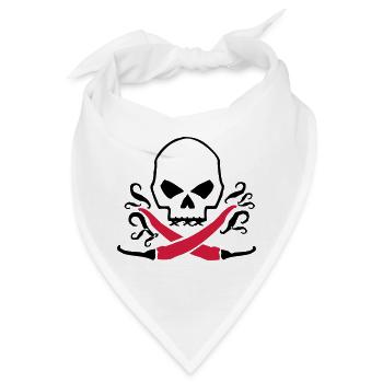 Chilli skull - Bandana - Weiß - Vorne