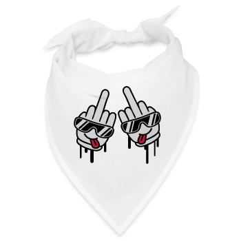 Cool Fuck Off Hands - Bandana - Weiß - Vorne