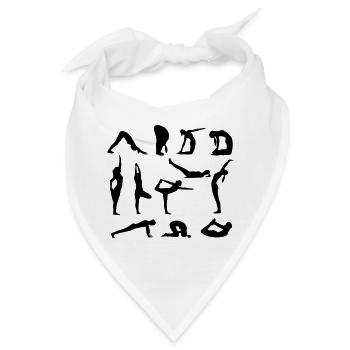 yoga figuren - Bandana - Weiß - Vorne