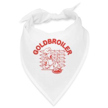 Broiler, DDR Rezepte, Goldbroiler, Osten, Design - Bandana - Weiß - Vorne