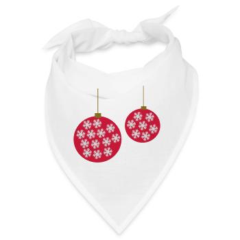 Weihnachtskugel - Bandana - Weiß - Vorne