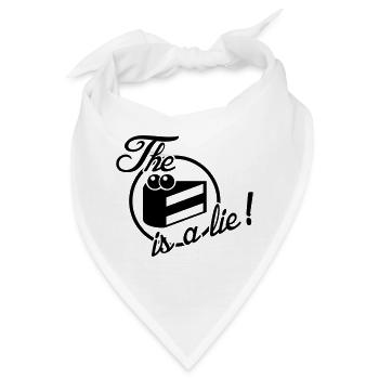 The cake is a lie! - Bandana - Weiß - Vorne