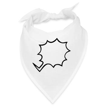 Sprechblase - Bandana - Weiß - Vorne