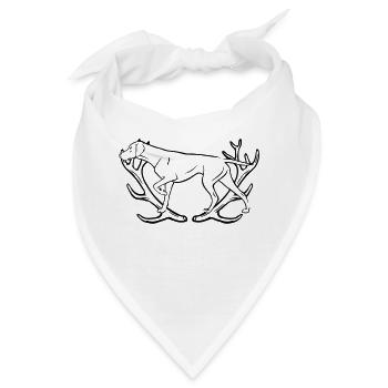 Deutsch Kurzhaar - Geweih - Bandana - Weiß - Vorne