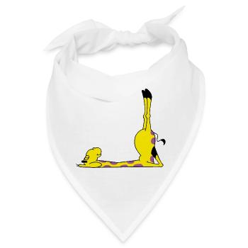 Power Yoga Giraffe - Bandana - Weiß - Vorne