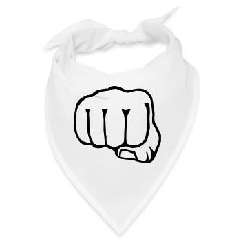 bro fist 1c / boxing no txt - Bandana - Weiß - Vorne