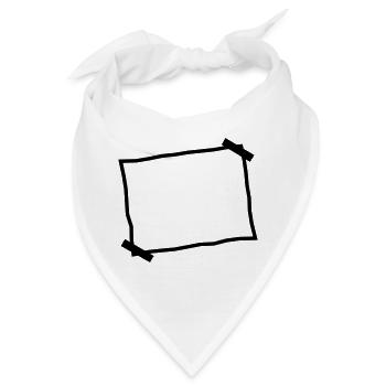 Leerer Zettel Notiz Aufgeklebt - Bandana - Weiß - Vorne