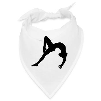 Turnerin, Bodenturnen, Kunstturnen - Bandana - Weiß - Vorne