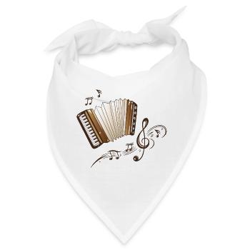 Akkordeon Musik Volksmusik - Bandana - Weiß - Vorne