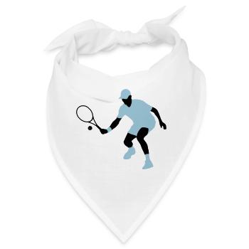 Tennisspieler-Schlagball - 2 Farben - Bandana - Weiß - Vorne