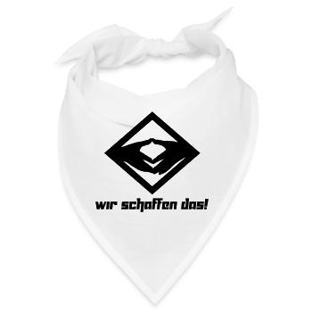 Wir schaffen das! (Vektor) - Bandana - Weiß - Vorne