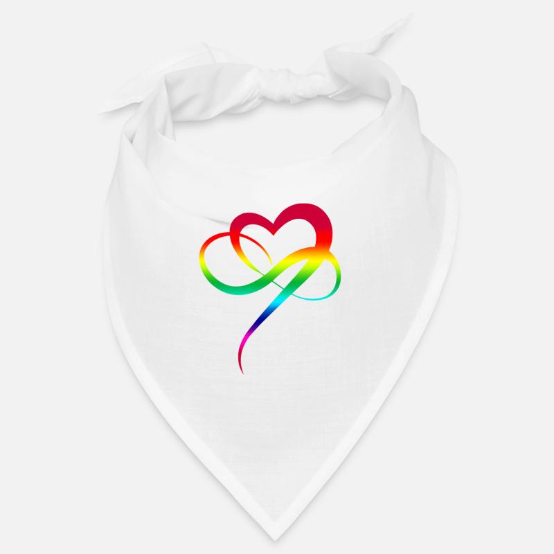 Infinity Heart LGBTQ Geschenk Buntes Herz Liebe Bandana