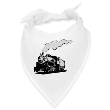 dampflok eisenbahn lokomotive romantik - Bandana - Weiß - Vorne