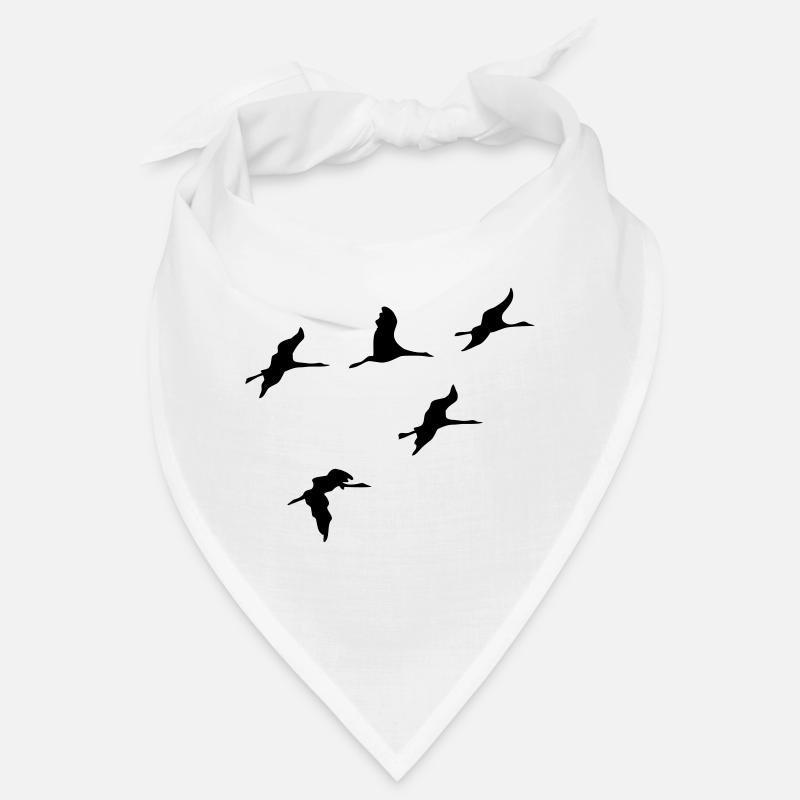 kraniche vogel reise - Bandana - Weiß