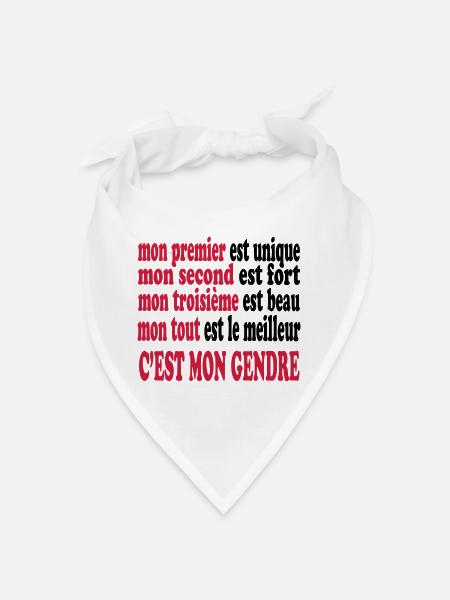 Mon gendre est beau - Bandana - blanc