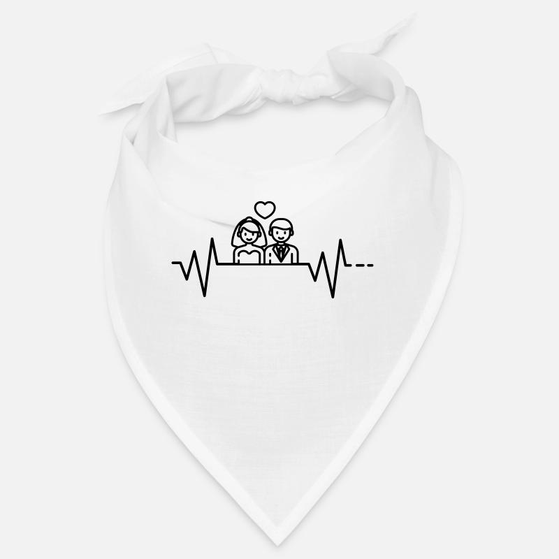 Herzschlag Ehepaar Herz Liebe Ehe Hochzeit Heirat Bandana