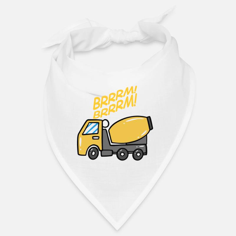 Excavator Construction Site Construction Machine Concrete Mixer Gift Bandana