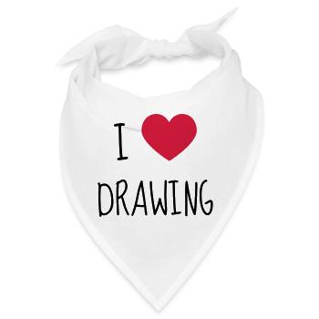 Zeichnung / Zeichner / Drawing / Drawer - Bandana - Weiß - Vorne