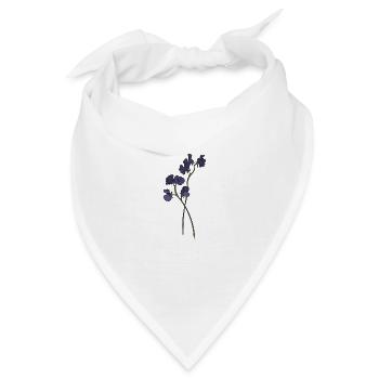 Blumen, Natur, Bio, Veilchen - Bandana - Weiß - Vorne