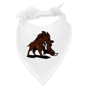 wildschwein gefährlich - Bandana - Weiß - Vorne