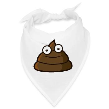 Süßer Scheißhaufen, Scheiße, Kackhaufen - Bandana - Weiß - Vorne