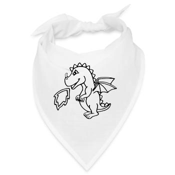 Drache - Bandana - Weiß - Vorne