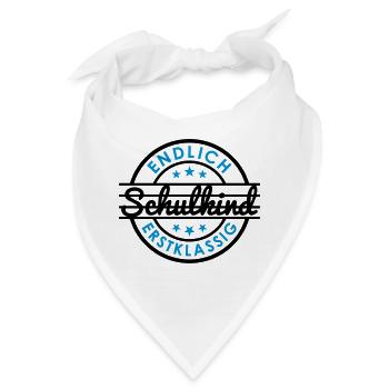 Erstklassig (Schulkind) - Bandana - Weiß - Vorne