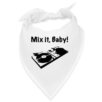 Mix it Baby, DJ - Bandana - Weiß - Vorne