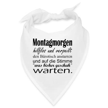 Montagmorgen Lustiger Spruch - Bandana - Weiß - Vorne