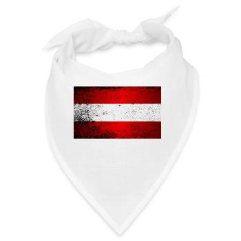Flagge von Österreich Grunge - Bandana - Weiß - Vorne