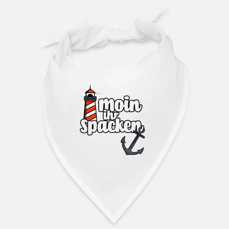 Moin ihr Spacken - Leuchtturm & Anker Geschenk Bandana