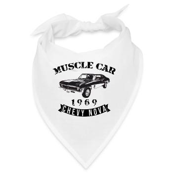 Vintage Chevy Nova Design - Bandana - Weiß - Vorne